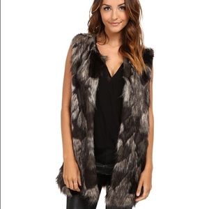 BCBG Dyed Faux Fur Vest